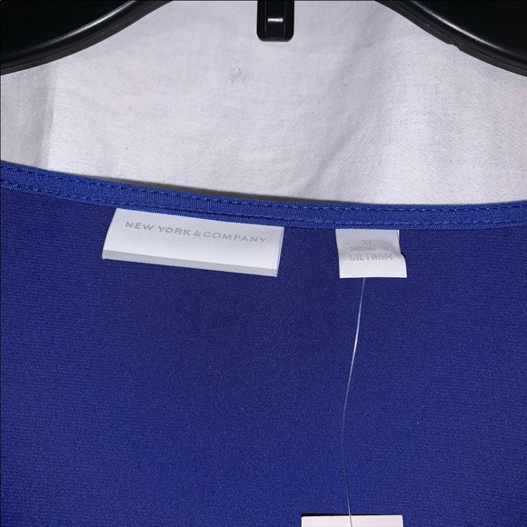 New York and Company XL Blue Kneelength Dress - Picture 3 of 5